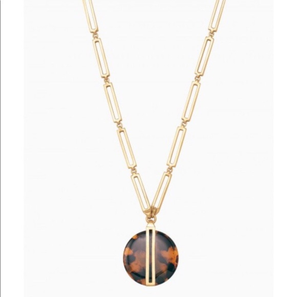 Stella & Dot Jaya Tortoise Pendant Necklace